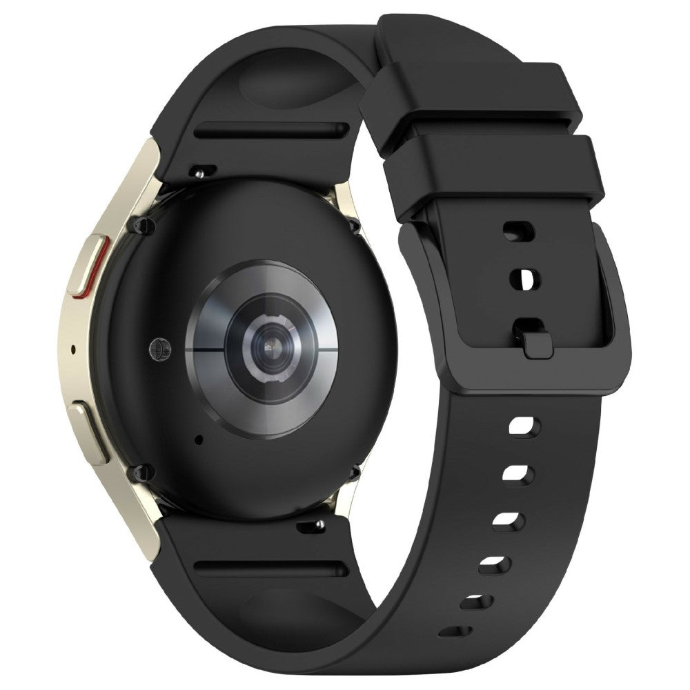 KALEBOL Silicone Watch Strap Samsung Galaxy Watch7 / Watch FE 40mm / Watch6 / Watch 5 Wrist Band with Color Matched Buckle - Black#serie_1