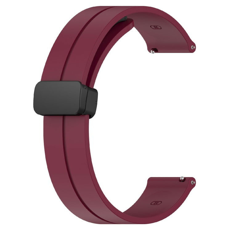 KALEBOL 20mm Magnetic Buckle Strap Samsung Galaxy Watch6 Classic 47mm / 43mm / Huawei Watch GT 3 Pro 43mm Silicone Watch Band - Wine Red#serie_8