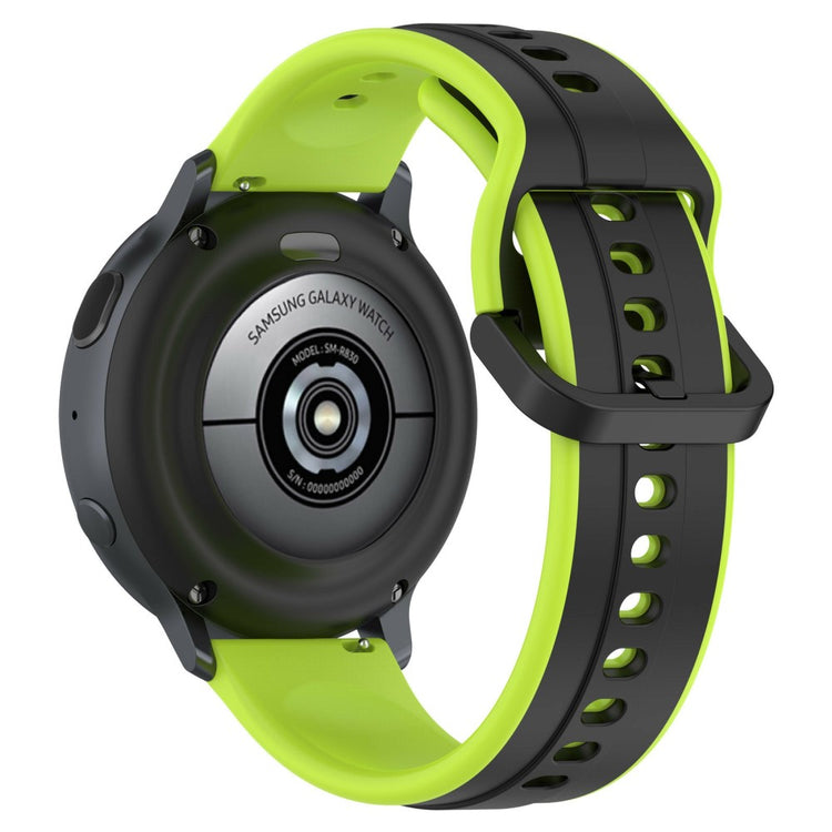 KALEBOL 20mm Silicone Watch Strap Dual Color Wrist Band - Black+Lime#serie_8