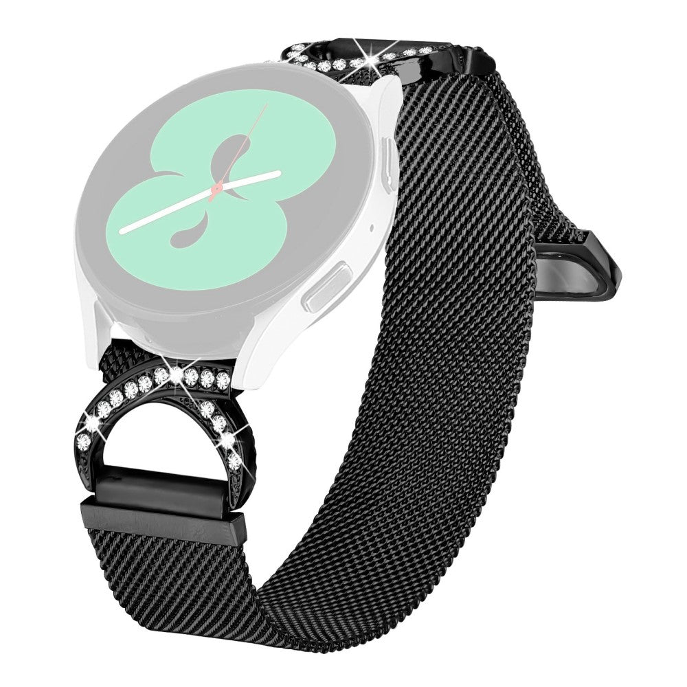 Garmin Forerunner 245 Music / Forerunner 245 Watch Band Milanese Metal Strap Rhinestone Decor - Black#serie_1