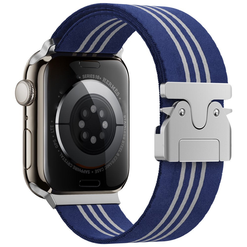 Watch Band Apple Watch Series 49mm - 45mm - 44mm - 42mm 3-Stripe Parachute Buckle Nylon Strap - Blue+White#serie_2