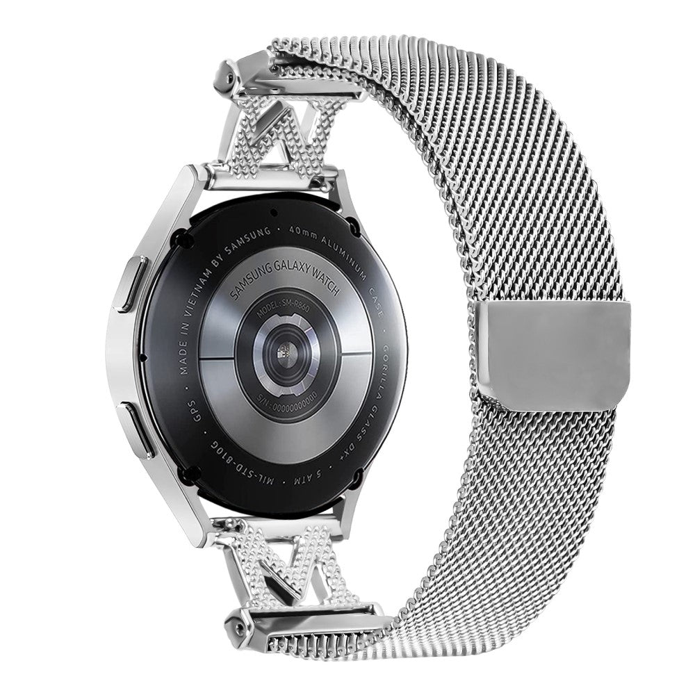 Garmin Forerunner 245 / 245 Music Bands Stainless Steel M-Type Milanese Watch Band Silver Wrist Strap#serie_1