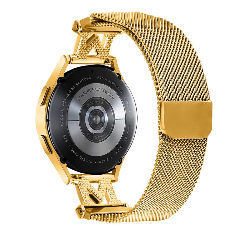 M-Type Milanese Bands Garmin Forerunner 245 / 245 Music Stainless Steel Metal Strap - Gold#serie_2