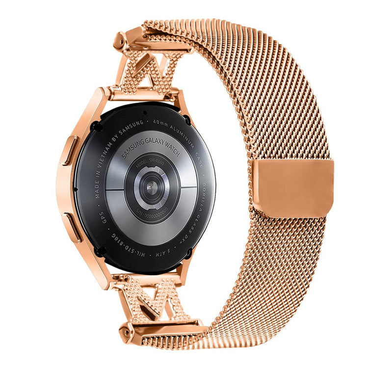 M-Type Milanese Bands Garmin Forerunner 245 / 245 Music Stainless Steel Metal Strap - Rose Gold#serie_3