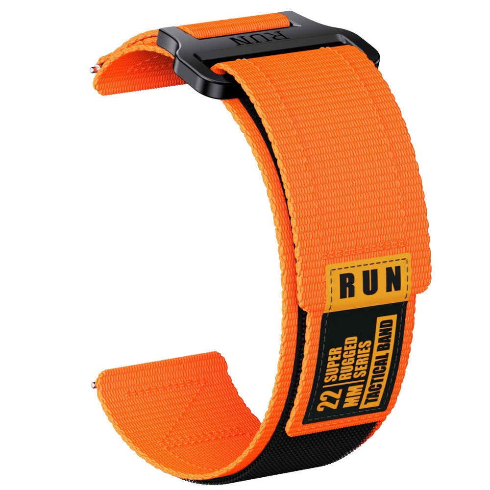 20mm Watch Band Samsung Galaxy Watch7 44mm / 40mm / Watch6 44mm / 40mm Nylon Magic Tape Run Strap - Orange#serie_1