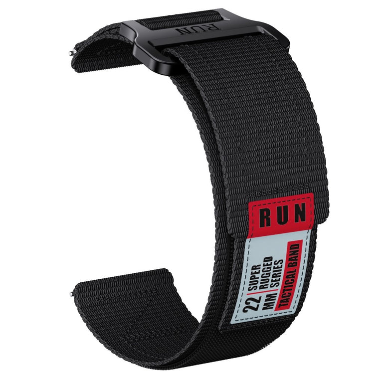 22mm Watch Band Huawei Watch GT 5 Pro 46mm / GT 5 46mm / GT 4 46mm / Watch 4 Pro Nylon Magic Tape Strap - Black  /  Red#serie_5