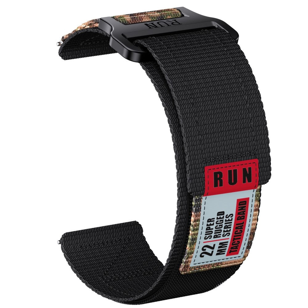 22mm Watch Band Huawei Watch GT 5 Pro 46mm / GT 5 46mm / GT 4 46mm / Watch 4 Pro Nylon Magic Tape Strap - Black  /  Camouflage#serie_6