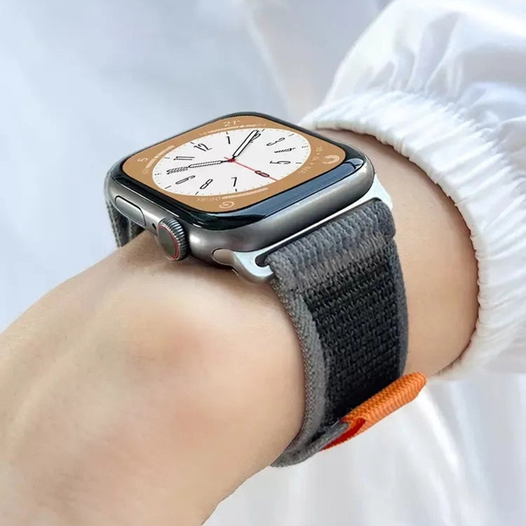 Meget Hårdfør Metal Og Nylon Universal Rem passer til Apple Smartwatch - Sølv#serie_3