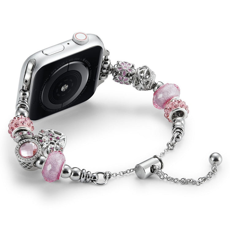 Helt Vildt Cool Metal Universal Rem passer til Apple Smartwatch - Pink#serie_1