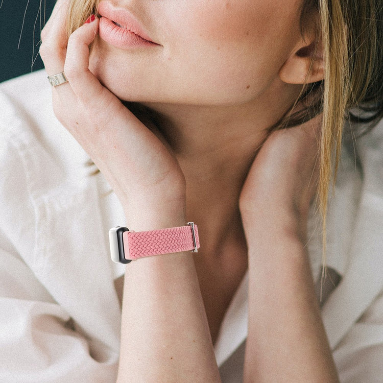 Holdbart Nylon Rem passer til Xiaomi Smart Band 8 Pro - Pink#serie_2