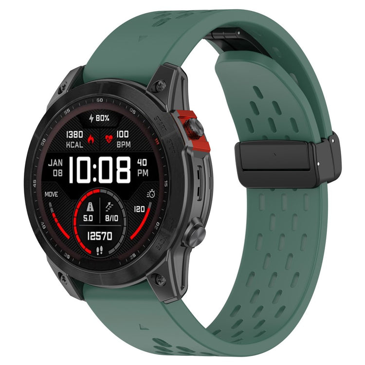 Vildt Fantastisk Silikone Universal Rem passer til Garmin Smartwatch - Grøn#serie_7