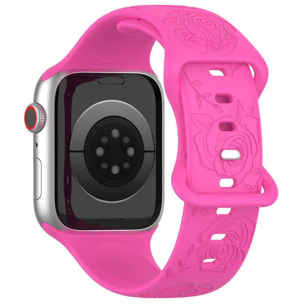 Super Kønt Silikone Universal Rem passer til Apple Smartwatch - Pink#serie_11