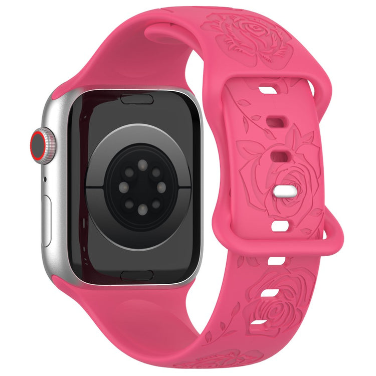 Super Kønt Silikone Universal Rem passer til Apple Smartwatch - Pink#serie_13