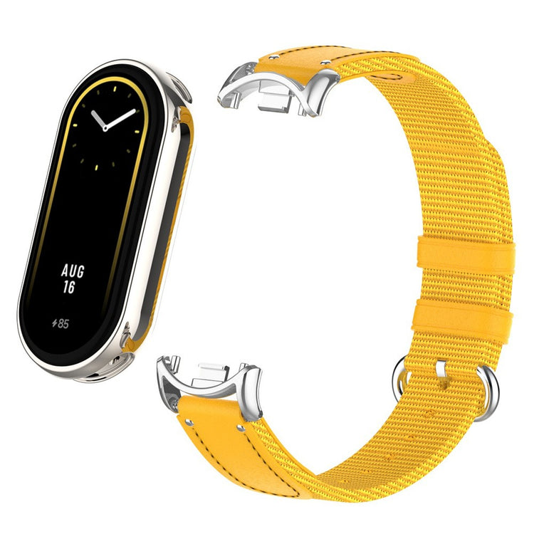 Super Nydelig Nylon Rem passer til Xiaomi Smart Band 8 - Gul#serie_4