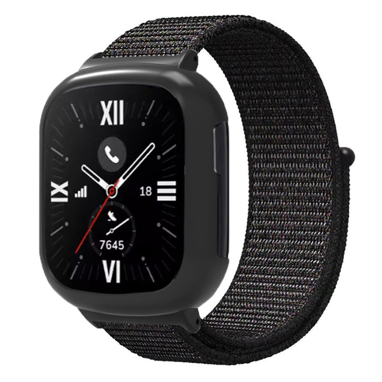 Rigtigt Skøn Nylon Rem passer til Honor Watch 4 - Sort#serie_1