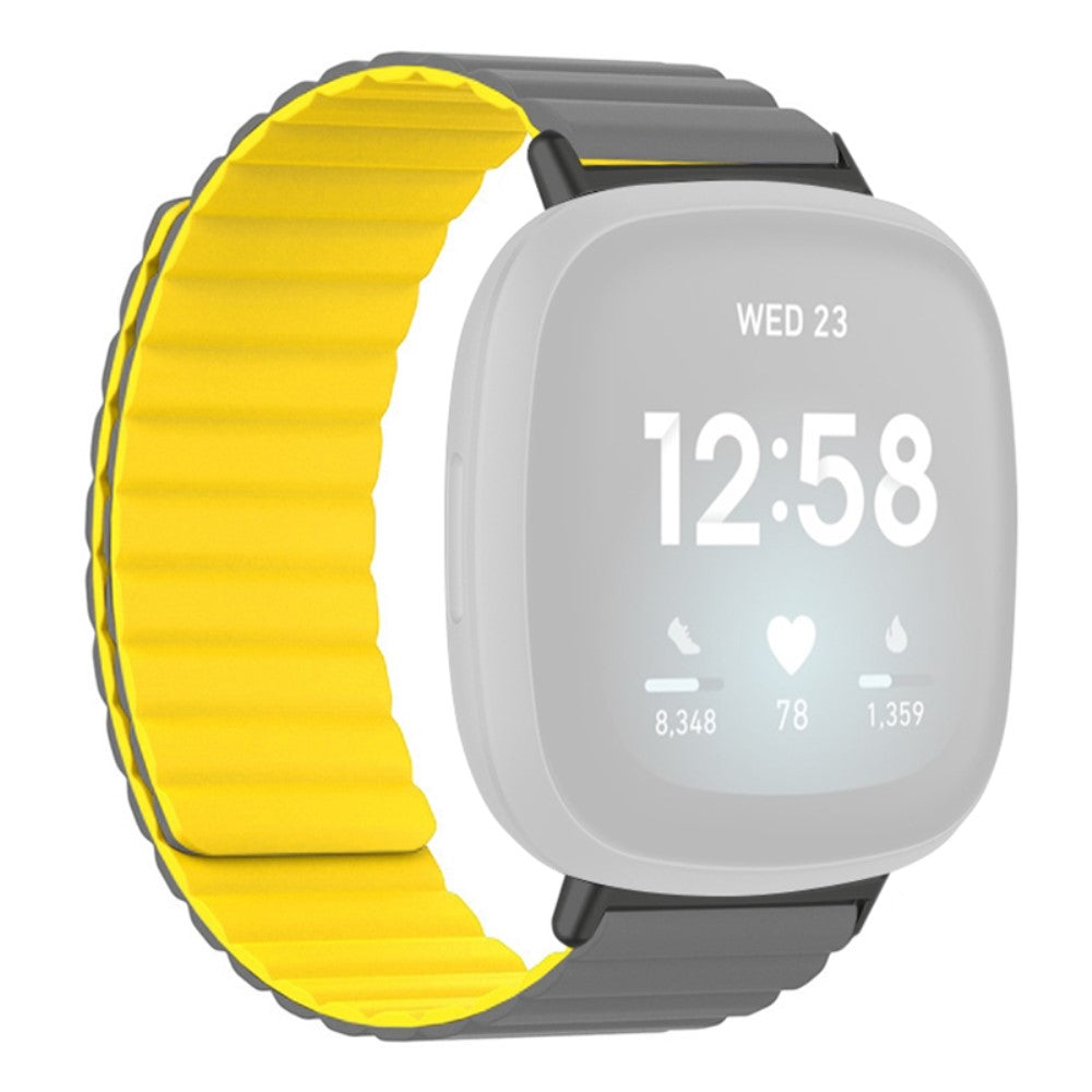 Super Sejt Silikone Universal Rem passer til Fitbit Smartwatch - Gul#serie_3