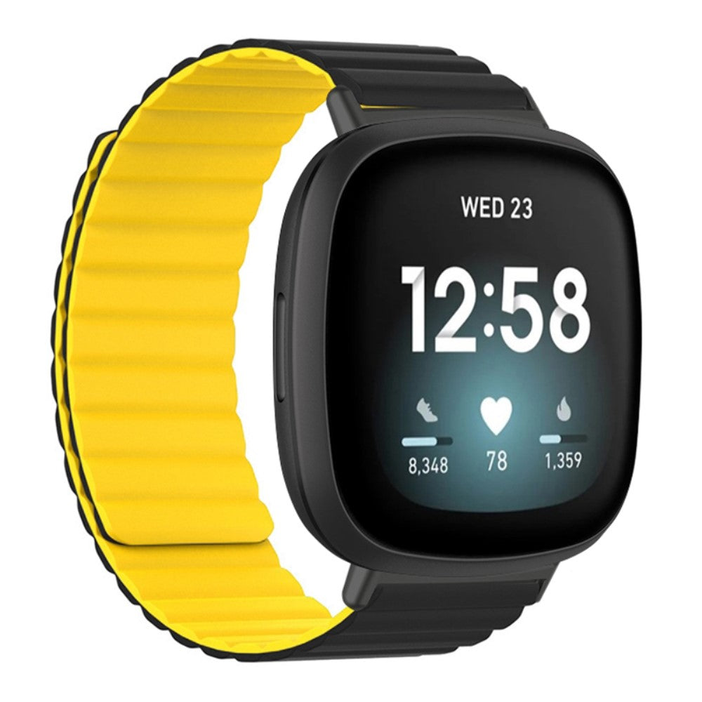 Super Sejt Silikone Universal Rem passer til Fitbit Smartwatch - Gul#serie_4