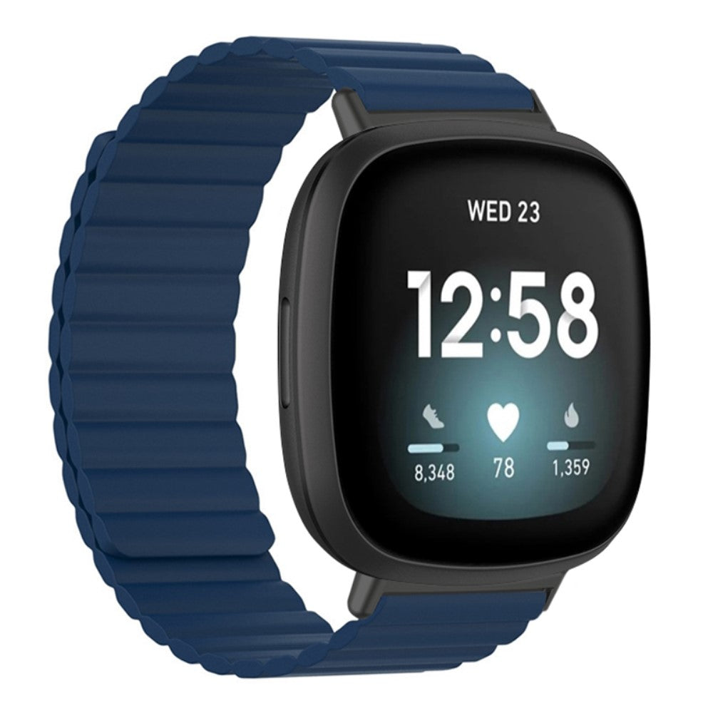 Super Sejt Silikone Universal Rem passer til Fitbit Smartwatch - Blå#serie_7