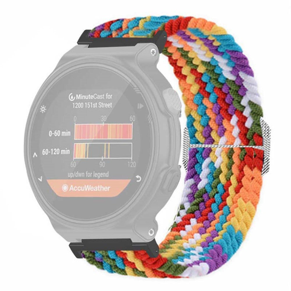 Fed Nylon Universal Rem passer til Garmin Smartwatch - Flerfarvet#serie_2