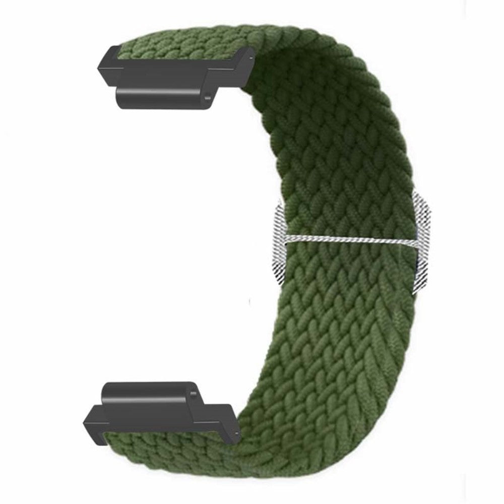 Fed Nylon Universal Rem passer til Garmin Smartwatch - Grøn#serie_12