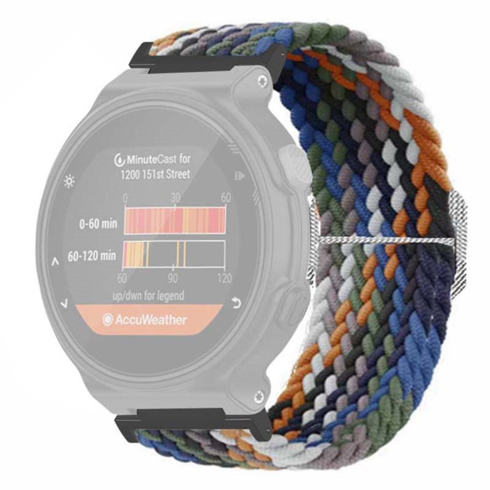 Fed Nylon Universal Rem passer til Garmin Smartwatch - Flerfarvet#serie_14