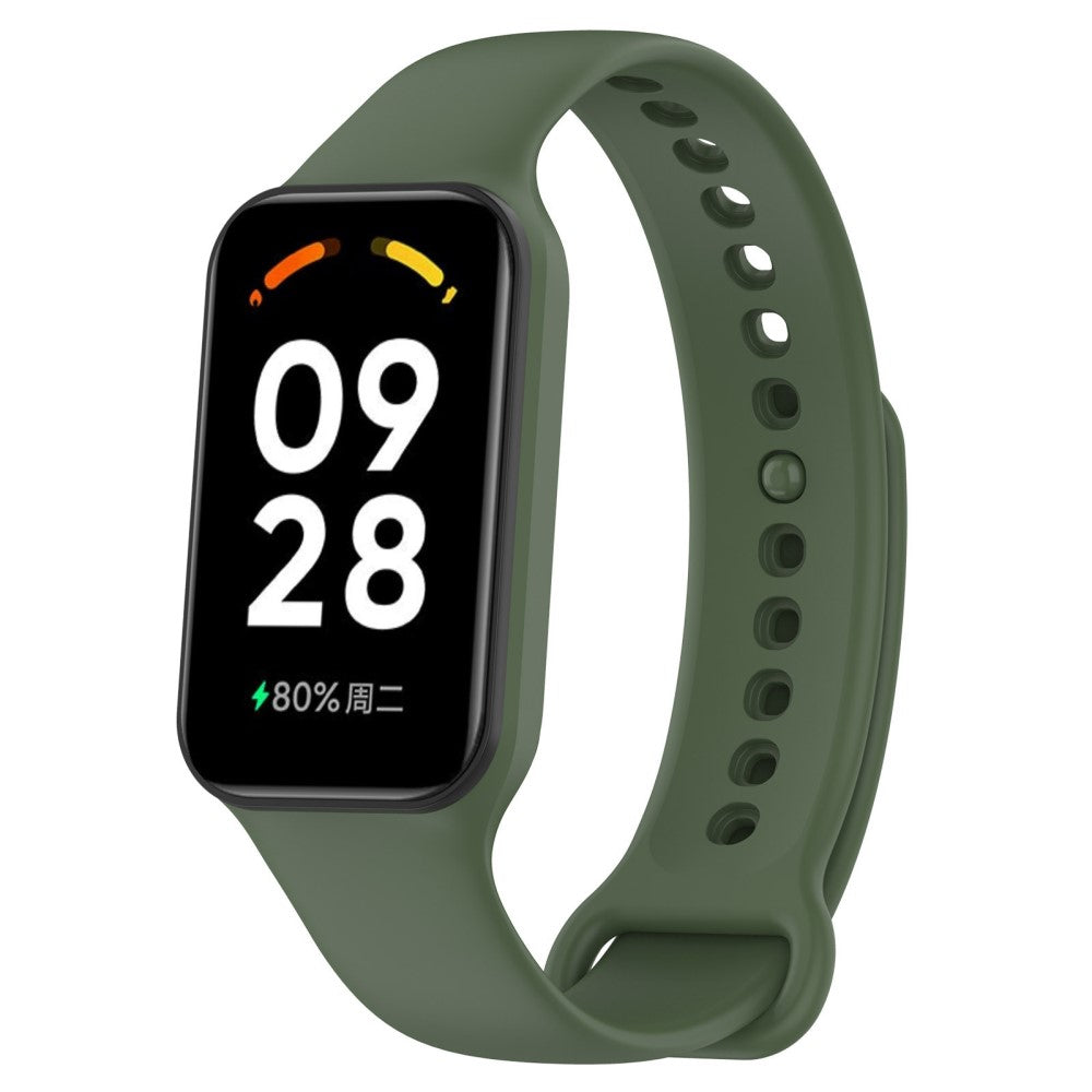 Silikone Universal Rem passer til Xiaomi Redmi Band 2 / Xiaomi Smart Band 8 Active - Grøn#serie_5