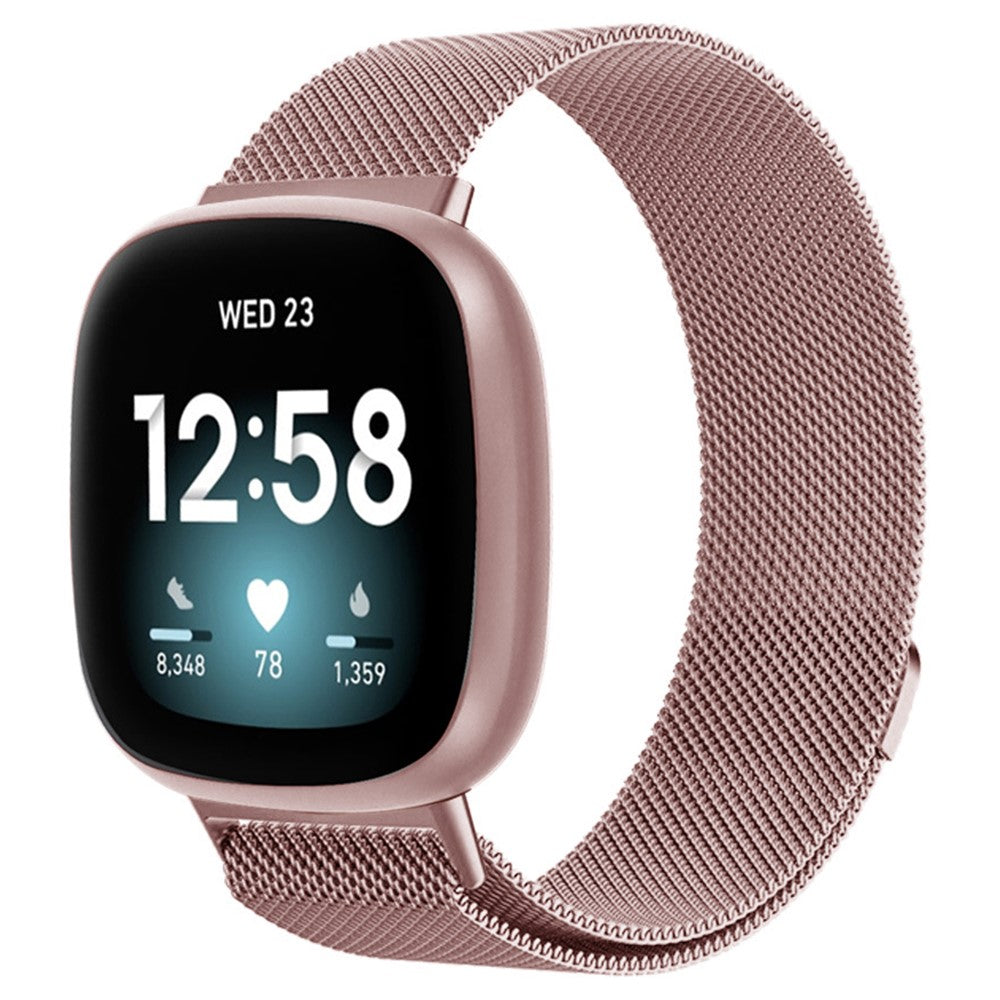 Vildt Fed Metal Universal Rem passer til Fitbit Smartwatch - Pink#serie_5