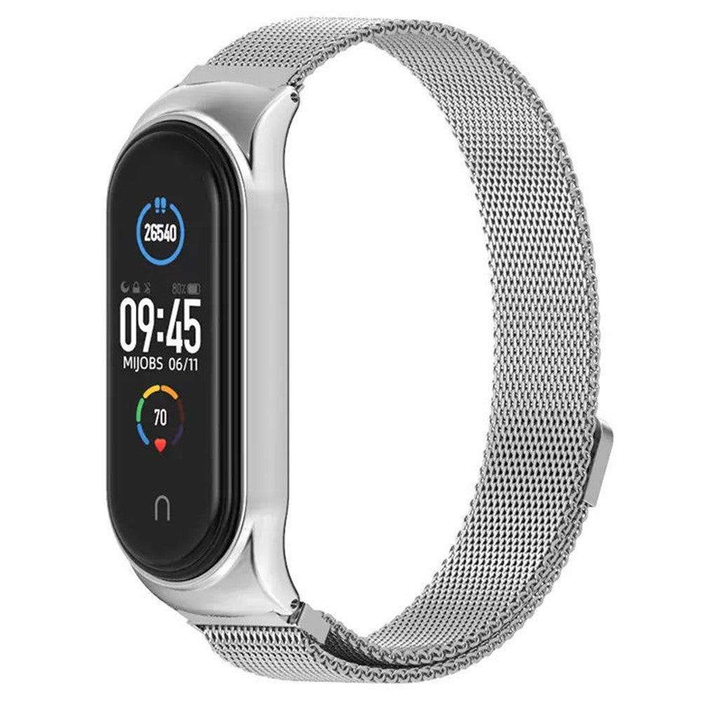 Metal Universal Rem passer til Xiaomi Mi Band 3 / Xiaomi Mi Smart Band 4 - Sølv#serie_1