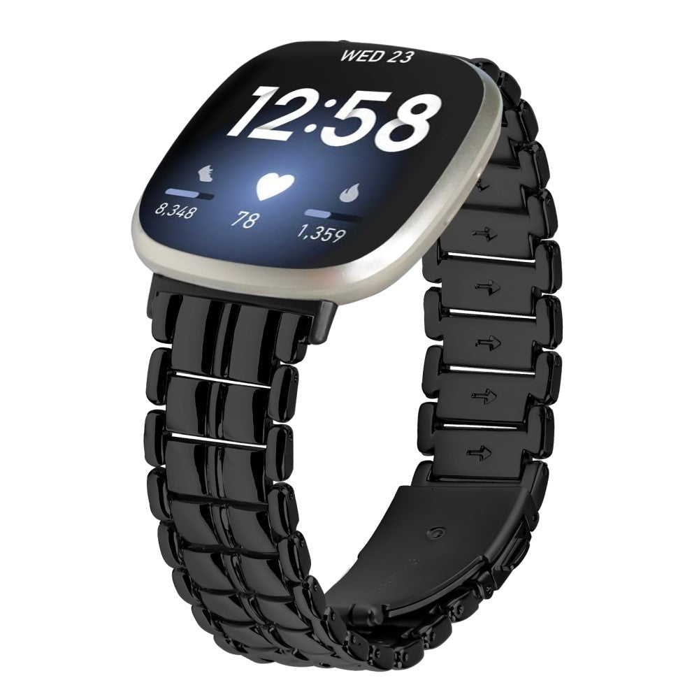 Skøn Metal Universal Rem passer til Fitbit Sense 1 / Fitbit Versa 3 - Sort#serie_1