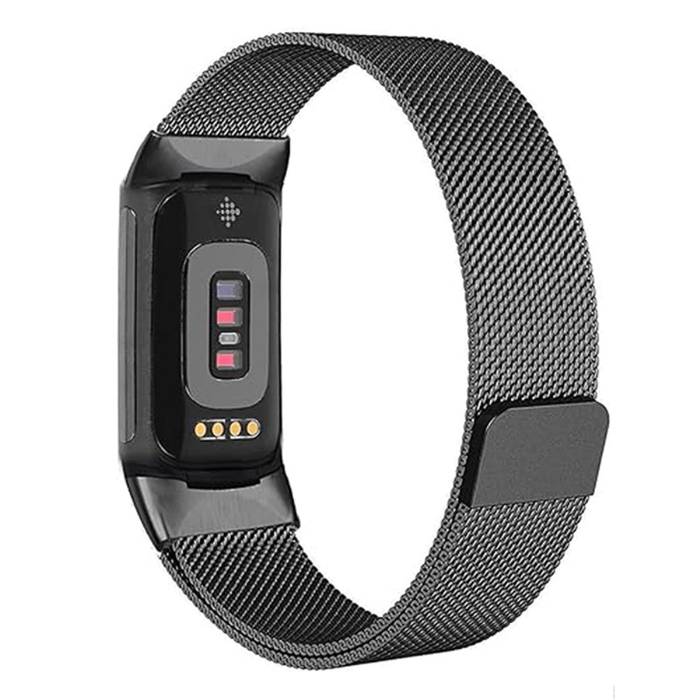 Super Nydelig Metal Rem passer til Fitbit Charge 2 - Sort#serie_4