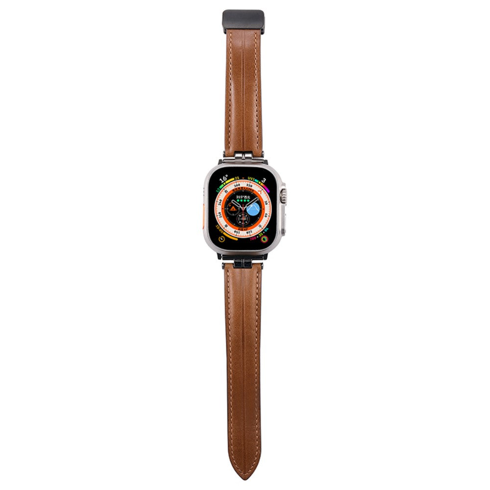 Super Fint Kunstlæder Universal Rem passer til Apple Smartwatch - Brun#serie_11