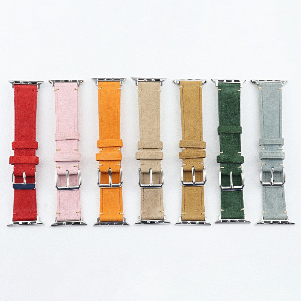 Cool Kunstlæder Universal Rem passer til Apple Smartwatch - Sølv#serie_7