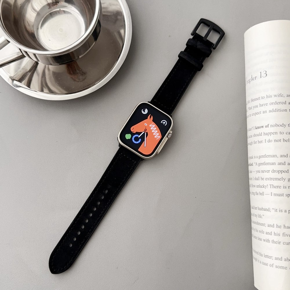 Supercool Kunstlæder Universal Rem passer til Apple Smartwatch - Sort#serie_2