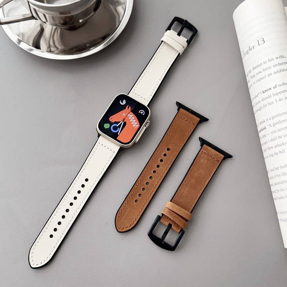 Supercool Kunstlæder Universal Rem passer til Apple Smartwatch - Brun#serie_6