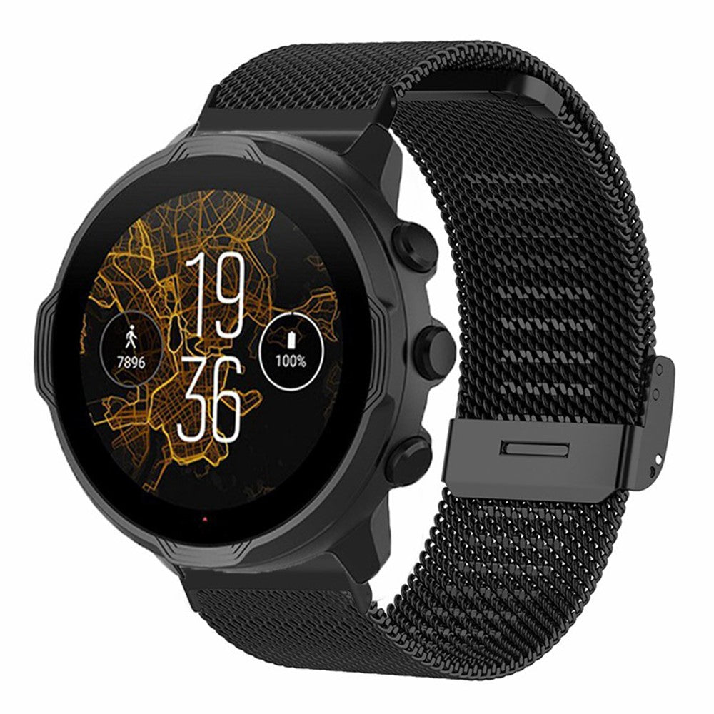 Rigtigt Elegant Metal Universal Rem passer til Smartwatch - Sort#serie_1