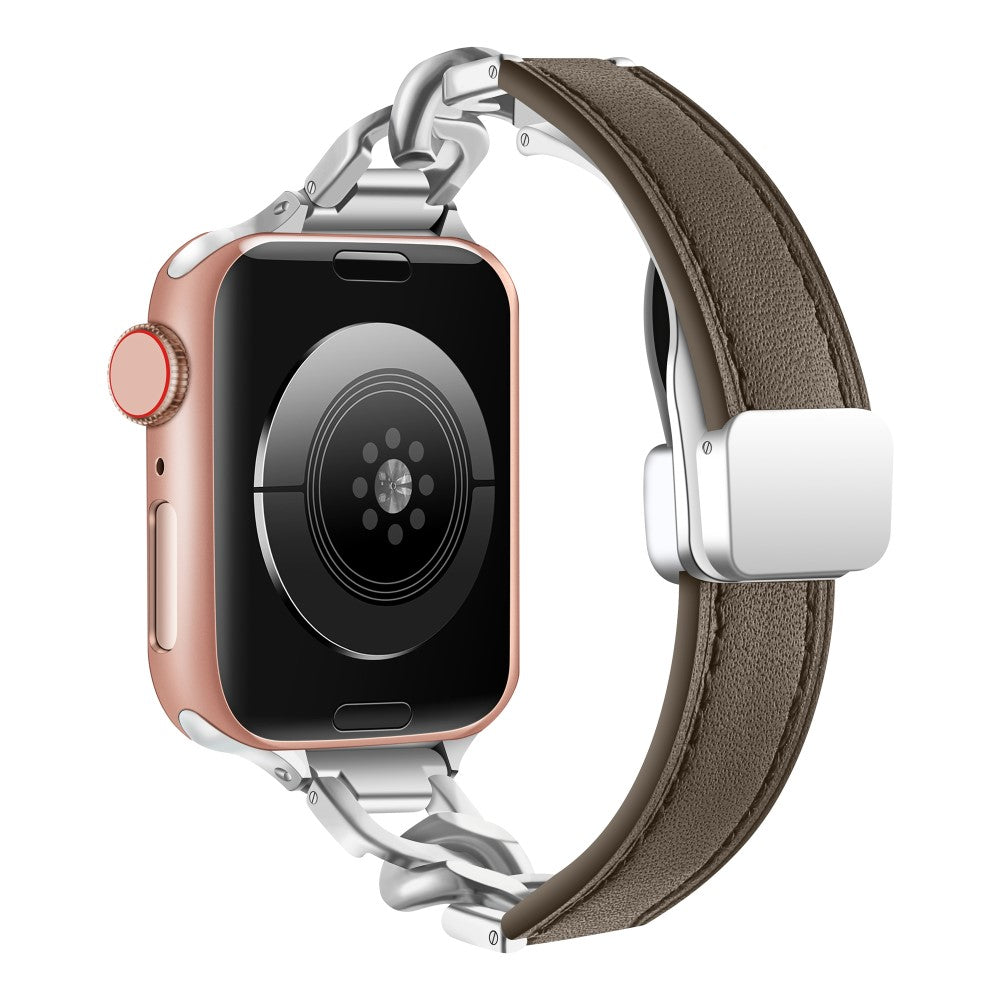 Stilren Kunstlæder Universal Rem passer til Apple Smartwatch - Brun#serie_1