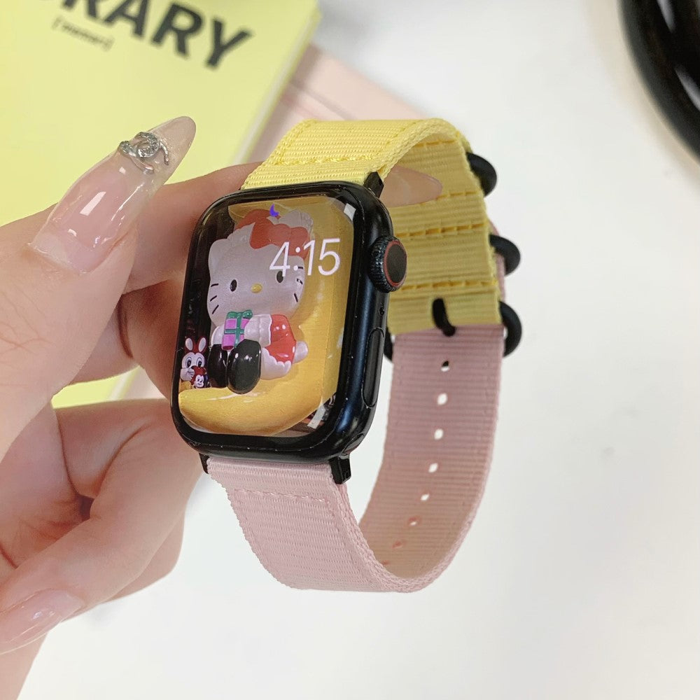 Super Flot Nylon Universal Rem passer til Apple Smartwatch - Grøn#serie_3