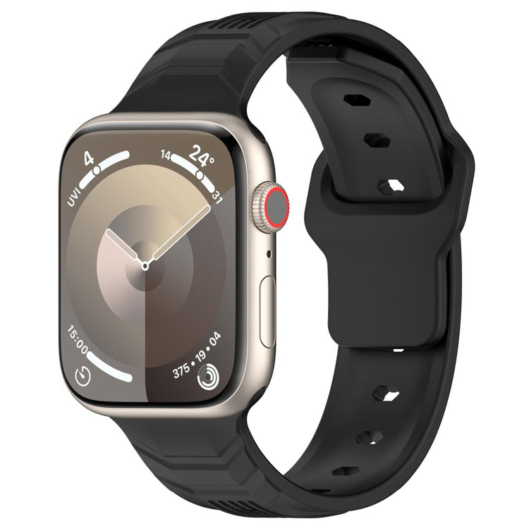 Rigtigt Fantastisk Silikone Universal Rem passer til Apple Smartwatch - Sort#serie_5