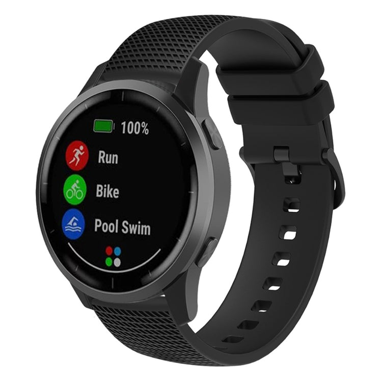 Meget Sejt Silikone Universal Rem passer til Garmin Smartwatch - Sort#serie_4