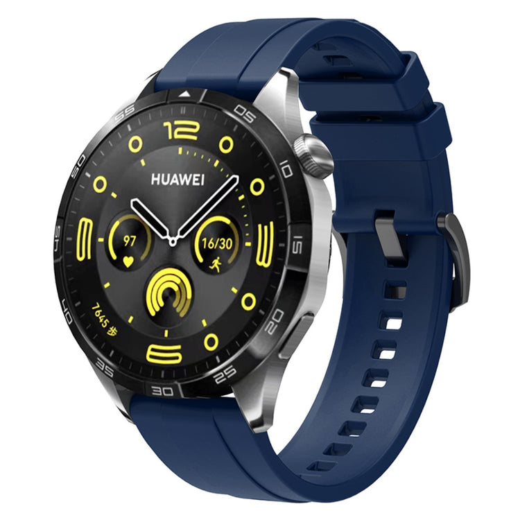 Super Smuk Silikone Rem passer til Huawei Watch GT 4 46mm - Blå#serie_3