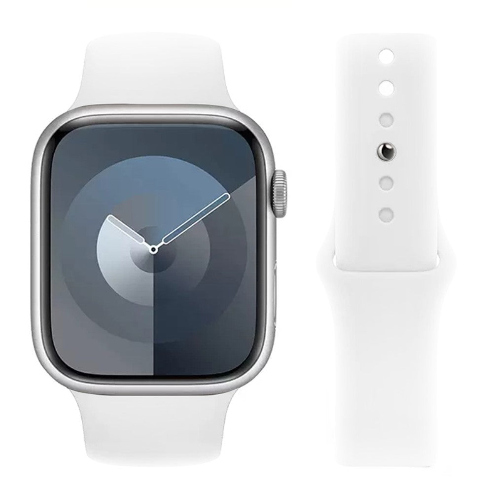 Helt Vildt Godt Silikone Universal Rem passer til Apple Smartwatch - Hvid#serie_4