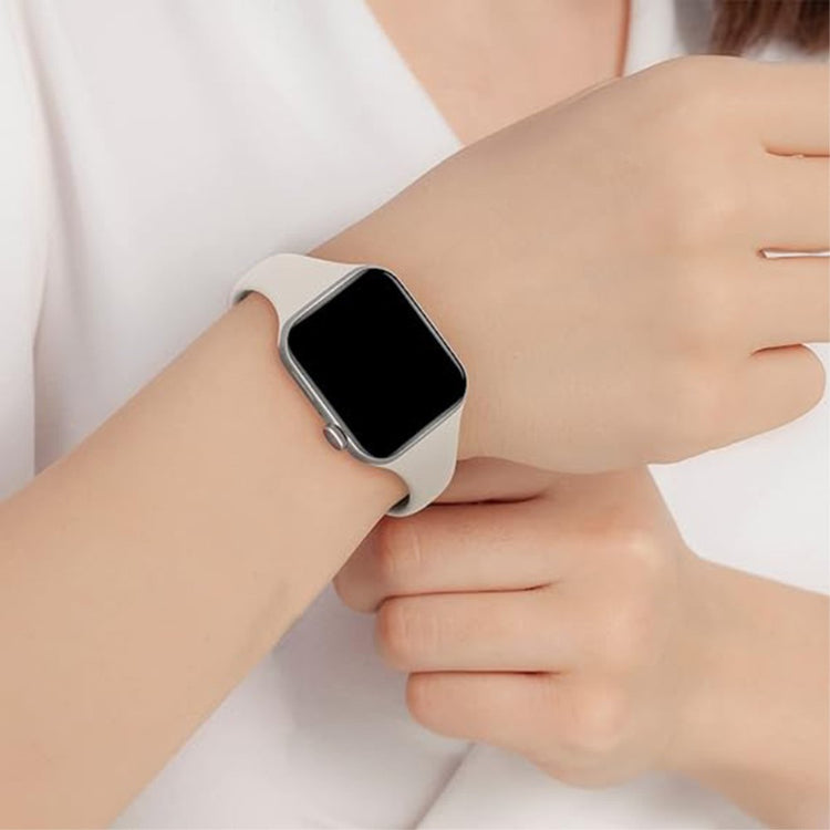 Super Fed Silikone Universal Rem passer til Apple Smartwatch - Sølv#serie_1