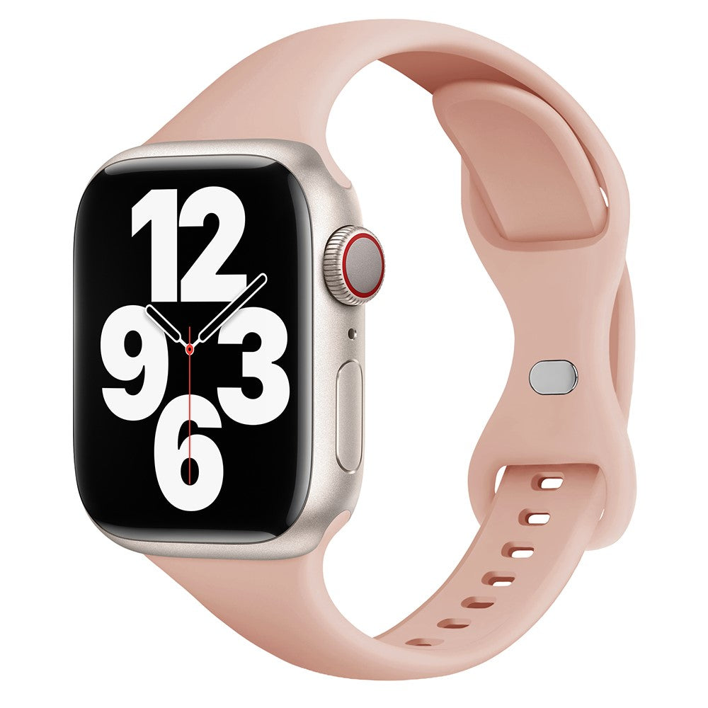 Super Fed Silikone Universal Rem passer til Apple Smartwatch - Pink#serie_8