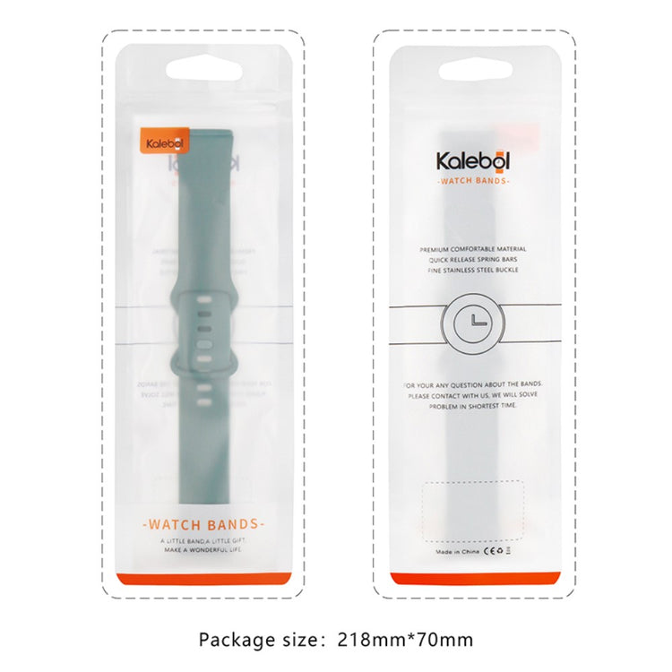 KALEBOL Apple Watch 49mm / 45mm / 44mm / 42mm Slim Silicone Band, Size: L - White#serie_2