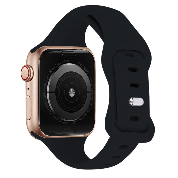 Meget Hårdfør Silikone Universal Rem passer til Apple Smartwatch - Sort#serie_4