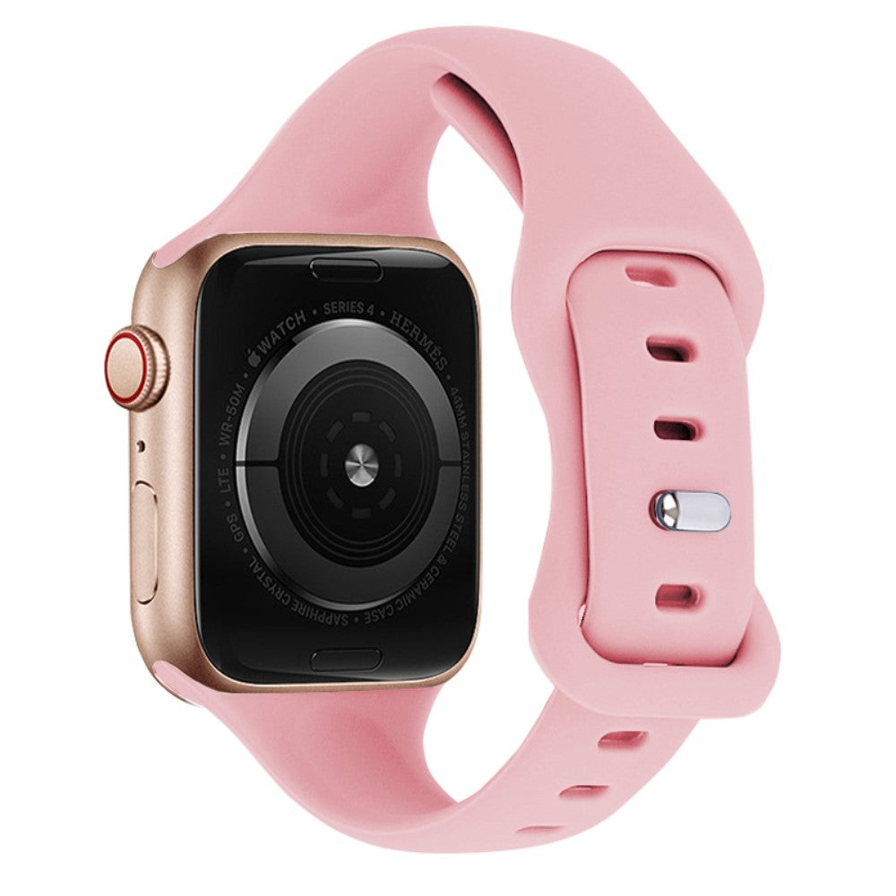 Meget Hårdfør Silikone Universal Rem passer til Apple Smartwatch - Pink#serie_9