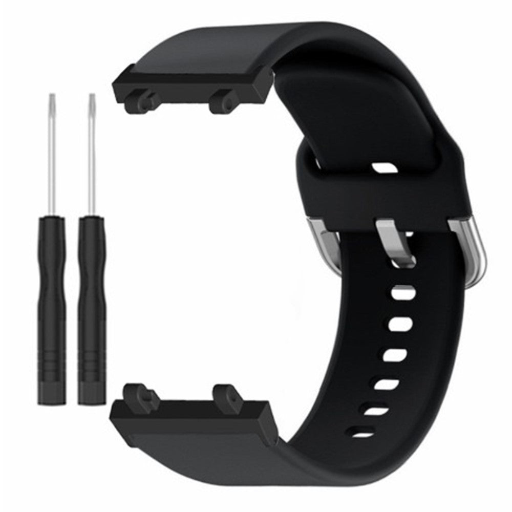 Vildt Rart Silikone Rem passer til Amazfit Active Edge - Sort#serie_5