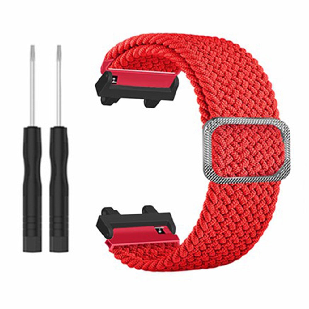 Rigtigt Godt Nylon Rem passer til Amazfit Active Edge - Rød#serie_9