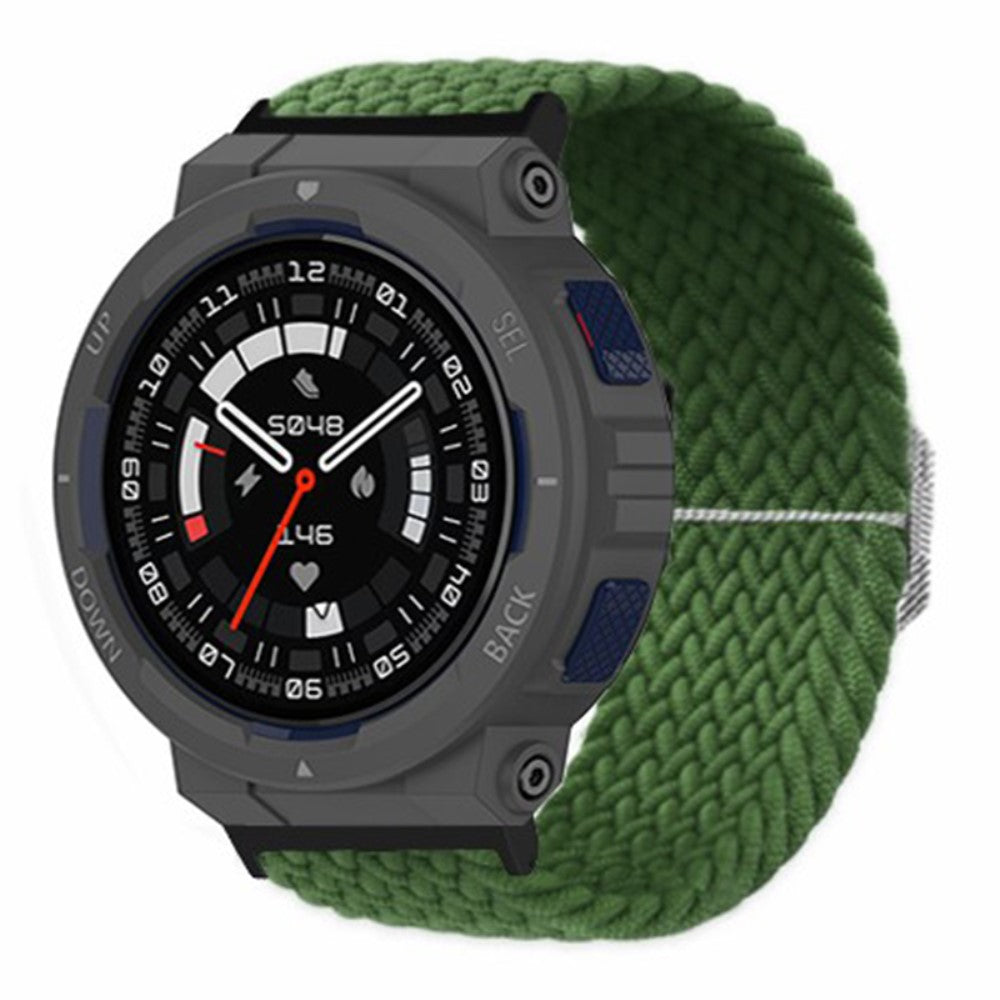 Rigtigt Godt Nylon Rem passer til Amazfit Active Edge - Grøn#serie_11