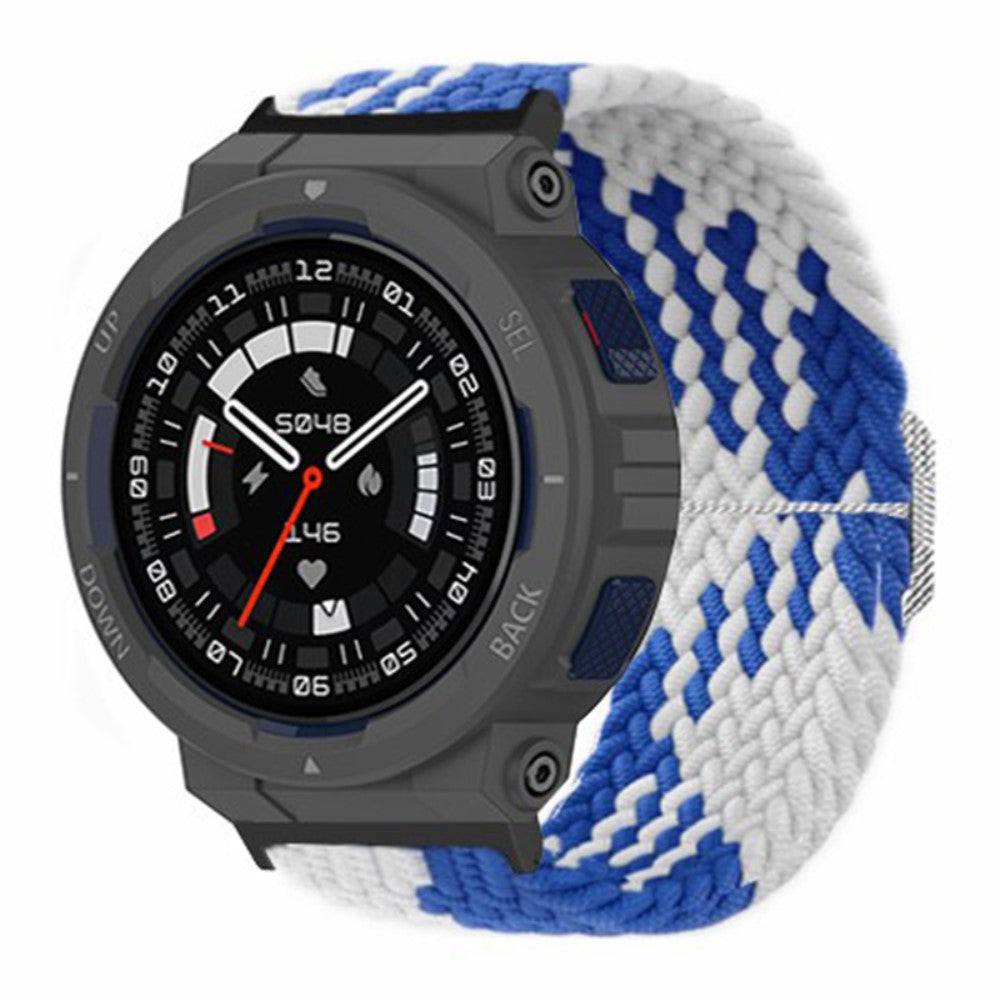 Rigtigt Godt Nylon Rem passer til Amazfit Active Edge - Blå#serie_12